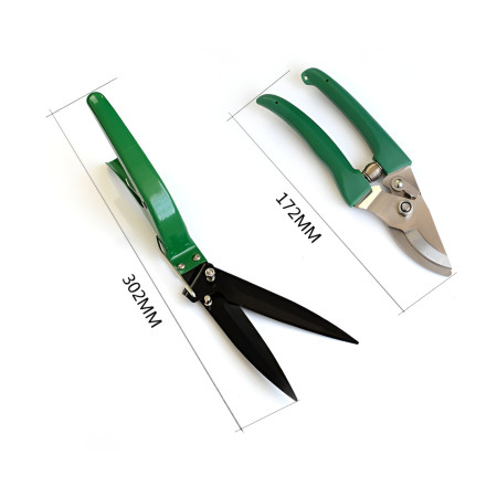 Set 12 Unelte Grădină cu Cutie de Depozitare, PVC & Oțel A3, 38x29 cm, Verde Deschis – Plantare, Sol, Îngrijire Plante