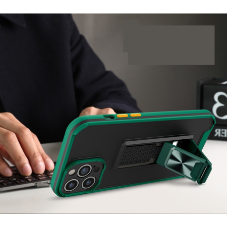 Husa de protectie Flippy pentru Apple iPhone 13 Mini Defender Sergeant Brave cu suport, Verde Inchis
