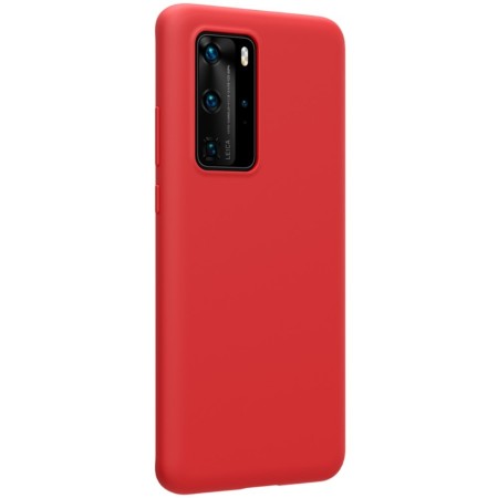 Husa protectie compatibila cu Huawei P40 Pro Liquid Silicone Case Rosu