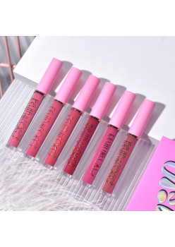 Set de Buze, KEVIN & COCO, Pink Girl, 6 Lip Gloss-uri, 17 x 14.8 x 2.9 cm, Roz/Maro