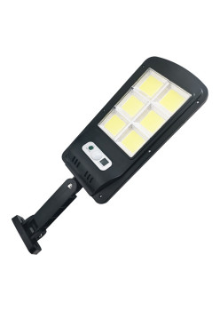 Lampa Solara De Exterior LED Flippy, 36 cm x 11.5 cm, 2880 Lumeni 120 COB LED 24 W - echivalent 192 W bec incadescent, IP65, Senzor de Miscare, Senzor de Lumina, 6 Grile, Alb Rece