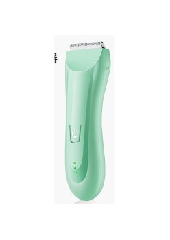 Masina De Tuns Bebelusi si Copii, Flippy, Lame Cermice si Inox, Fara Fir, Functie Anti Taiere, Silentios, 50 W, Rezistent la Apa, 2 Accesorii, Incarcator USB, Verde