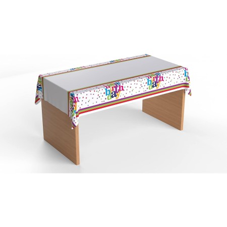 Fata de Masa Dreptunghiulara, Flippy, Colectia Happy Birthday, 180 x 108 cm, din Plastic PE, Impermeabila, Multicolor