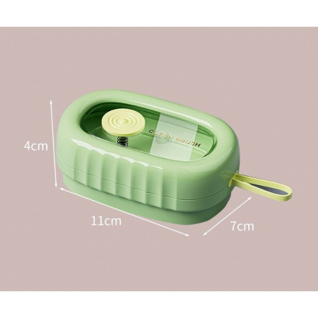 Perie de Spalat Haine, Flippy, cu Dispenser pentru Detergent, 4 Perii de Curatare, din ABS + PS, Verde