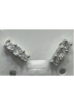 Cercei din Argint 925, Bagheta 3 Pietre, Jolie Silver