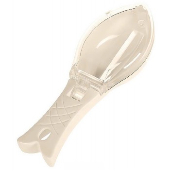 Curățător Manual pentru Solzi de Pește, Design Ergonomic în Formă de Pește, cu Recipient Colector, 16x6 cm, Roz Pal