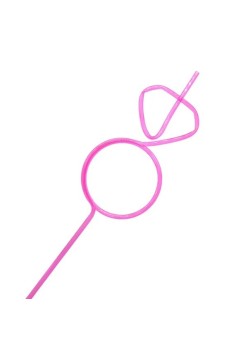 Pai de Plastic, Flippy, Model Inel cu Diamant, Tematica Nunta, Diametru 0.5 cm, Roz/Alb