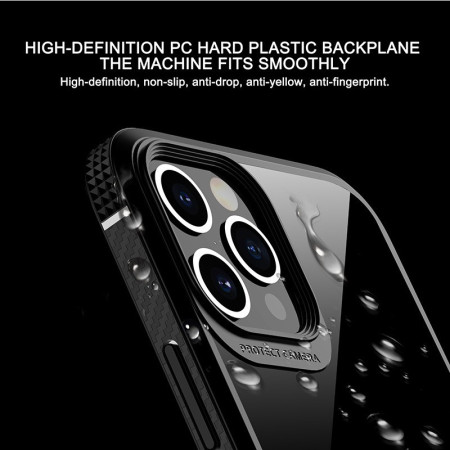 Husa Hibrid Defender MG Series pentru iPhone 14, Flippy, Protectie Antisoc, Negru