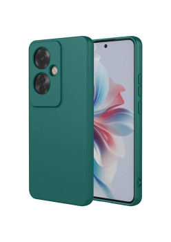 Husa de Protectie, Flippy, pentru Oppo Reno 11 F, Liquid Silicone, cu Microfibra pe Interior, Protectie Antisoc, Compatibil Incarcare Wireless, Verde