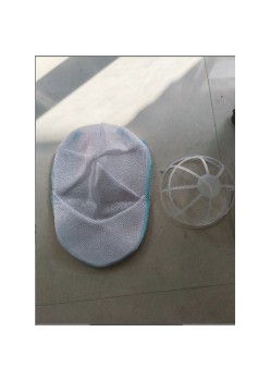 Geantă de curățare a pălăriei, geantă de rufe, mașină de spălat anti-deformare de uz casnic, Flippy, geantă specială de curățare, cu fermoar albastru, de dimensiuni mari 25x34cm, include suport pentru pălării