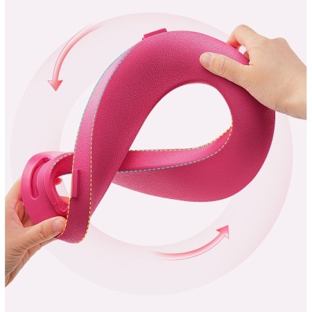 Olita pentru Copii, Flippy, +1an, Portabila, Design cu Fundita, cu Capac, Model Prietenos, Non-Toxic, Compartiment Detasabil, cu Manere, cu 4 Picioare, Usor de Curatat, 46*33*32 cm, Roz