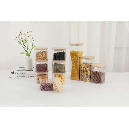 Set 5 Cutii depozitare pentru bucatarie, Flippy, 1x0.5 L, 2x0.8 L, 1x1.2 L, 1x1.9 L