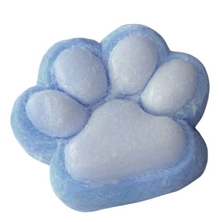 Jucarie Interactiva Squishy, Flippy, Model Cat Paw, Revenire Lenta, din TPR, +3 Ani, 7.5 cm, Textura Puf, Albastru