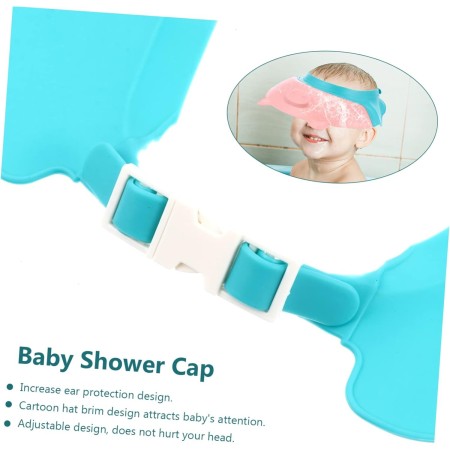 Viziera de Protectie Baie Pentru Copii, Fippy, Model Purcelus, Dimensiune ajustabila, Durabil, Usor de curatat, Impotriva Samponului, pentru Ochi si Urechi, TPE+PP, 23x23 cm, Roz