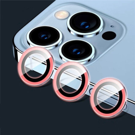 Husa Apple iPhone 13 Pro, Flippy, din Silicon Lichid, Interior din Microfibra, Lentile Fosforescente de Protectie Camera, Anti Amprenta, Rezistenta la Socuri, Roz