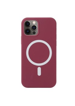 Husa MagSafe liquid large hole magnetic shell pentru Apple iPhone 12/ 12 Pro, Full Cover, Liquid Silicone, Magnetica, Incarcare Wireless, Flippy, Mov