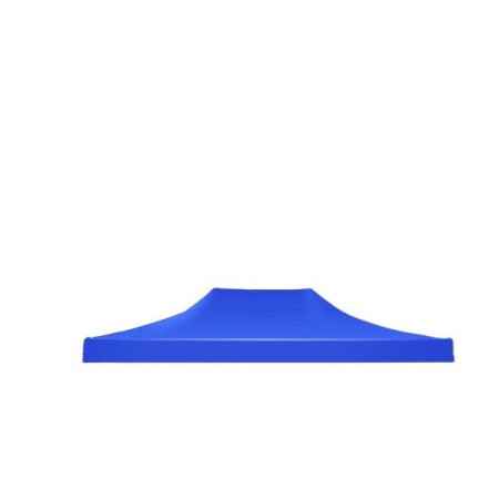 Prelată Acoperiș Cort Pavilion 4,3 x 2,9 m, Oxford 700D Cauciucat, Impermeabilă, Vârf Plat, Albastru – Doar Copertină