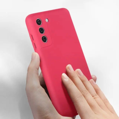 Husa protectie Flippy pentru Samsung S21 FE Liquid Silicone Fuchsia/Roz