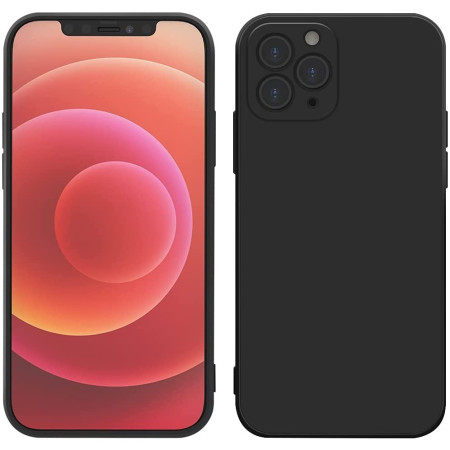 Husa protectie compatibila cu Apple iPhone 11 Pro Max Liquid Silicone Case Negru