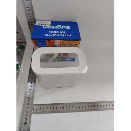 Cutie de Depozitare Alimente, Flippy, 1 L,  cu capac, Alba