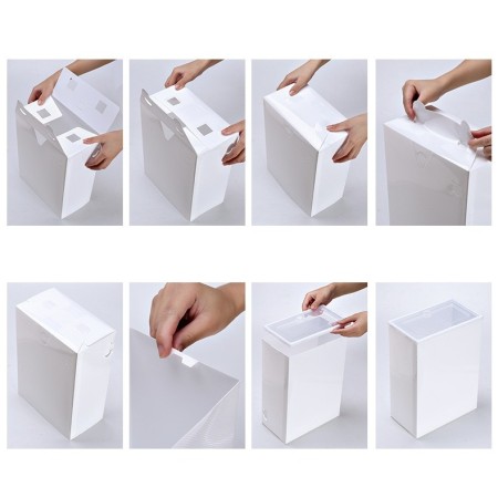 Cutie pentru Pantofi, Flippy, Tip Sertar, din Plastic, Stivuibila, Usa Frontala, 31 x 21.5 x 12.5 cm, Transparent
