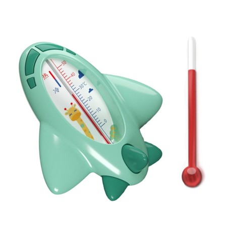 Termometru pentru Baie, Flippy, Plutitor, Rezistent la apa, Multifunctional, Model Avion, 11x10x4 cm, Verde