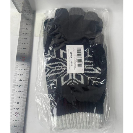 Manusi de Barbat, Flippy, Model Fulg, Functie Touchscreen (ecran tactil), Material Acril Tricotat, Manseta Elastica, Interior Catifelat, Marime Universala, Negru