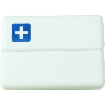 Cutie depozitare medicamente, 7 compartimente sigilate individual, pliabila, portabila, Flippy, Alb/Albastru