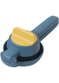 Storcator manual citrice, Flippy, pentru lamai, portocale, cu actiune dubla, usor de utilizat, material ABS rezistent, 8x10x22 cm, albastru