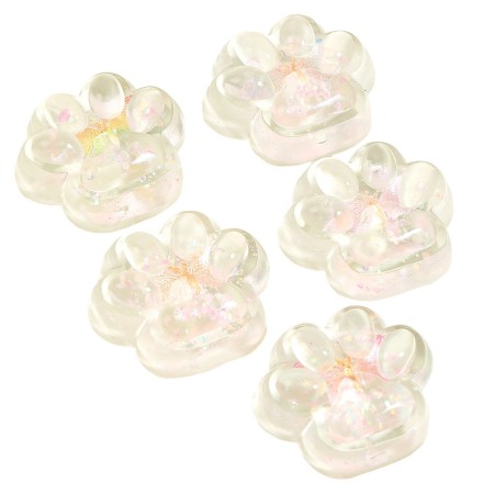 Jucarie Antistres Squishy, Flippy, Labuta de Pisica Pufoasa, cu Revenire Lenta, 7 x 6.5 cm, Model Fluturi, Multicolor