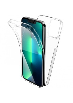 Husa de protectie Flippy 360 grade, PC+TPU+Folie policarbonat, pentru Apple iPhone SE 2022 , Transparent