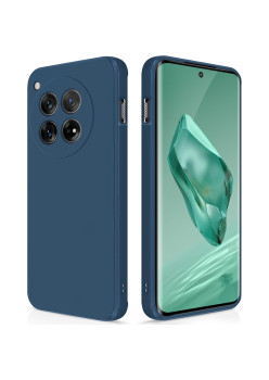 Husa de Protectie, Flippy, pentru OnePlus 12 5G, Liquid Silicone, cu Microfibra pe Interior, Protectie Antisoc, Compatibil Incarcare Wireless, Albastru
