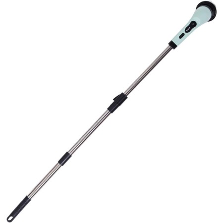 Perie Electrica de Curatare, Flippy, pentru Gresie, Baie, Bucatarie, 25x20x9.5 cm, cu 6 Capete, Maner Extensibil Detasabil 84-127cm, Incarcare USB-Type C, Rotire 360 de Grade, 3000 mAh, Culoare: Verde