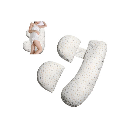 Set Pernă pentru Gravide ProActive, Design Ergonomic Reglabil H & U, Husă Detasabilă, Spumă Moale, Lățime Ajustabilă, Gri