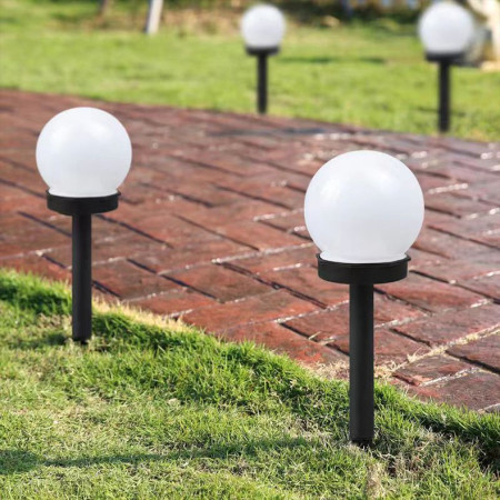 Set 2 lampa solara LED, Sferica, Tip Glob Flippy, Diametru 10 cm, Multicolor