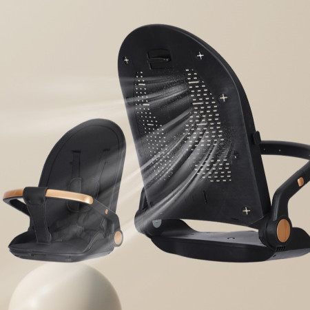 Cărucior Sport 3 în 1, Reversibil, Pliabil, Poziție Somn, Tavă Masă, Roti 360°, Suport Pahar, Copertină Soare, Negru Model Pisicuțe, 6-36 Luni