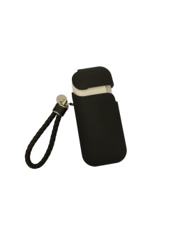 Husa Flippy pentru IQOS 2.4 Plus, Capac de Protectie, Anti Soc si Zgarieturi, Full Body, din Plastic cu Agatatoare, 11.5 x 5 x 2.3 cm, Negru