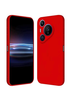 Husa de Protectie, Flippy, pentru Huawei Pura 70 Pro, Liquid Silicone, cu Microfibra pe Interior, Protectie Antisoc, Compatibil Incarcare Wireless, Rosu
