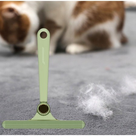 Perie de Indepartare a Scamelor, Flippy, pentru Haine si Par de Animale, cu Doua Fete, Manual, Multifunctional, 12x14.5 cm, Accesoriu pentru Casa, Verde
