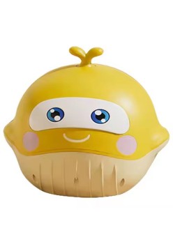 Olita 2in1, Flippy, Model Balena, cu Reductor WC, din Plastic, cu Muzica si Lumini, 36 x 41 x 20 cm, Galben