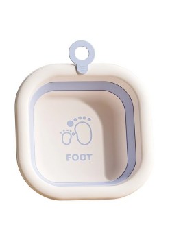 Cada Pliabila pentru Baie pentru Copii, Flippy, Cadita pentru Bebelusi, Model Patrat pentru Picioare, Albastru, 30x30x3.5 cm, 3.5 L