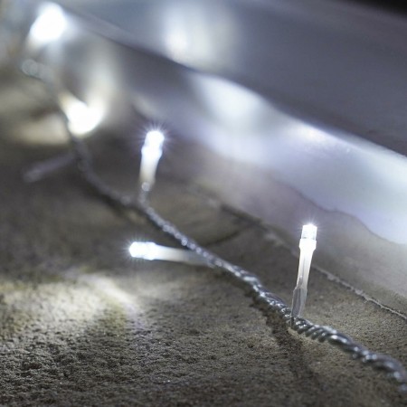 Instalatie de Craciun cu Baterii Tip Liniar, 2 jocuri de lumini, Fir Transparent 3 m 30 LED -uri, Alb Rece