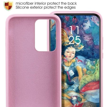 Husa protectie Flippy compatibila cu Samsung S21 5G Liquid Silicone Case Roz