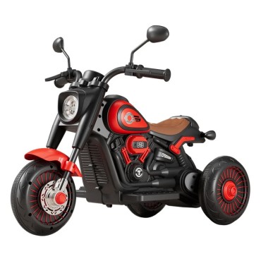 Tricicleta Electrica pentru Copii, Flippy, Tricicleta DUAL-DRIVE 380*2 Baterie 6V 4.5, Bluetooth, Telecomanda, Sistem Anti-Rasturnare, Sistem de Lumini si Sunet, 5+ Ani, 80 x 60 x 42 cm, Rosu Negru