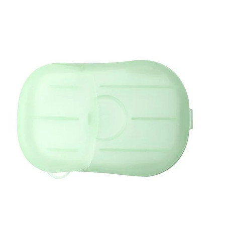 Mini Cutie de Sapun din Hartie, Flippy, de Unica Folosinta, Portabila, Potrivit pentru Calatorii, 20 buc, Verde