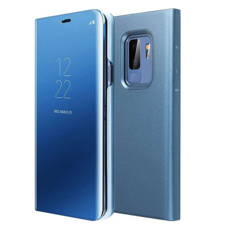 Husa Xiaomi Redmi Note 9 Flip Cover Oglinda Albastru