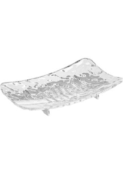 Savoniera din Plastic Flippy, 11 x 8 cm, cu Scurgere Apa, Design Modern, Transparent