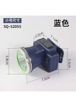 LED de Montat pe Cap, Flippy, cu rază lungă de zoom, Reincarcabila USB, far telescopic, reglabil, pentru pescuit în aer liber, camping, lumină puternică lanternă, Rezistenta la apa, 7.5x5.8x5.5 cm, Albastru