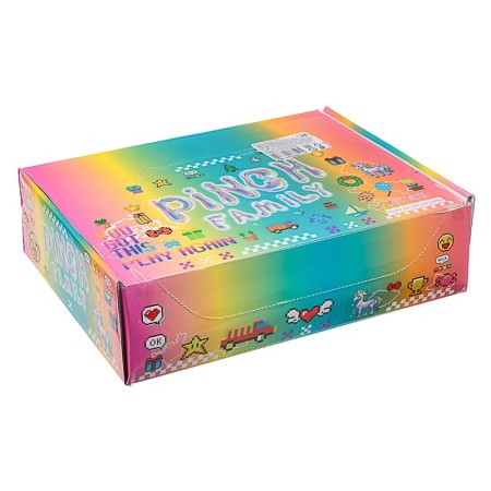 Cutie de Ambalare pentru Set 12 Jucarii Antistres Squishy, Flippy, din Carton, 14 x 14 x 14 cm, Multicolor