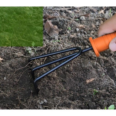 Set 12 Unelte Grădină cu Mânere Portocalii, pentru Plantare și Îngrijire, PVC & Carton, Cutie Inclusă, 37x28 cm, Negru